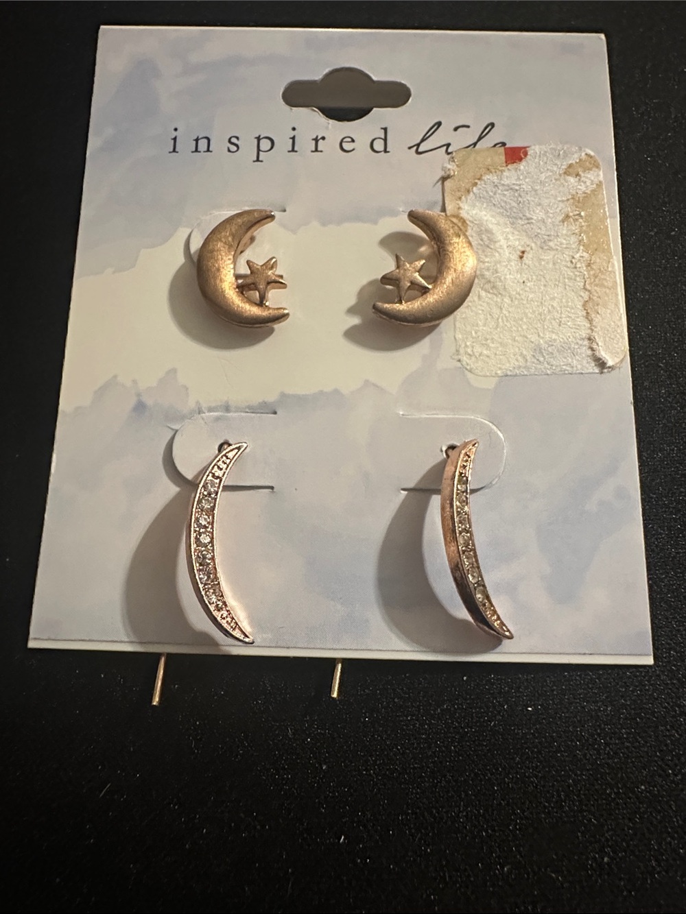 Inspire Rose Gold Moon & Star Earring Set - Two Pair
#148